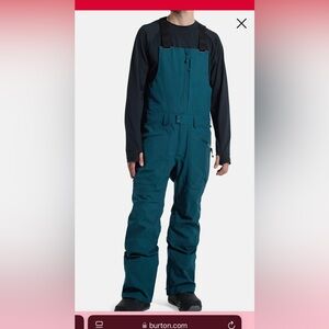 Burton Teal Bib snow pants